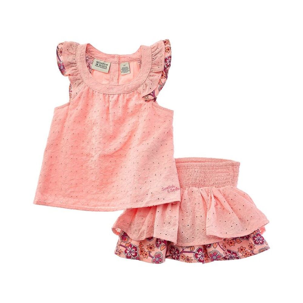 Scotch & Soda Girls  2Pc Shirt & Skirt Set